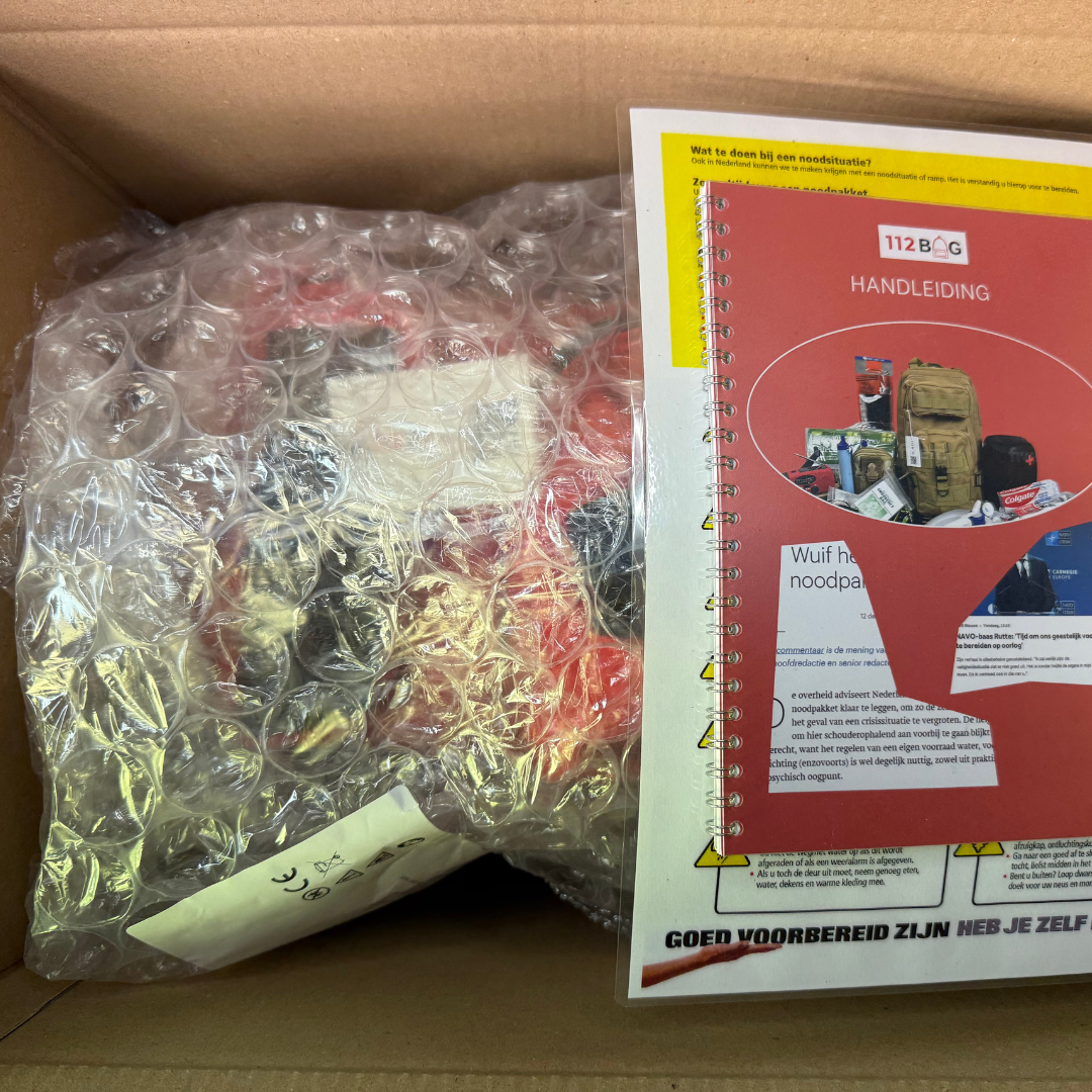 verpakking compleet noodpakket inclusief rampenkaart